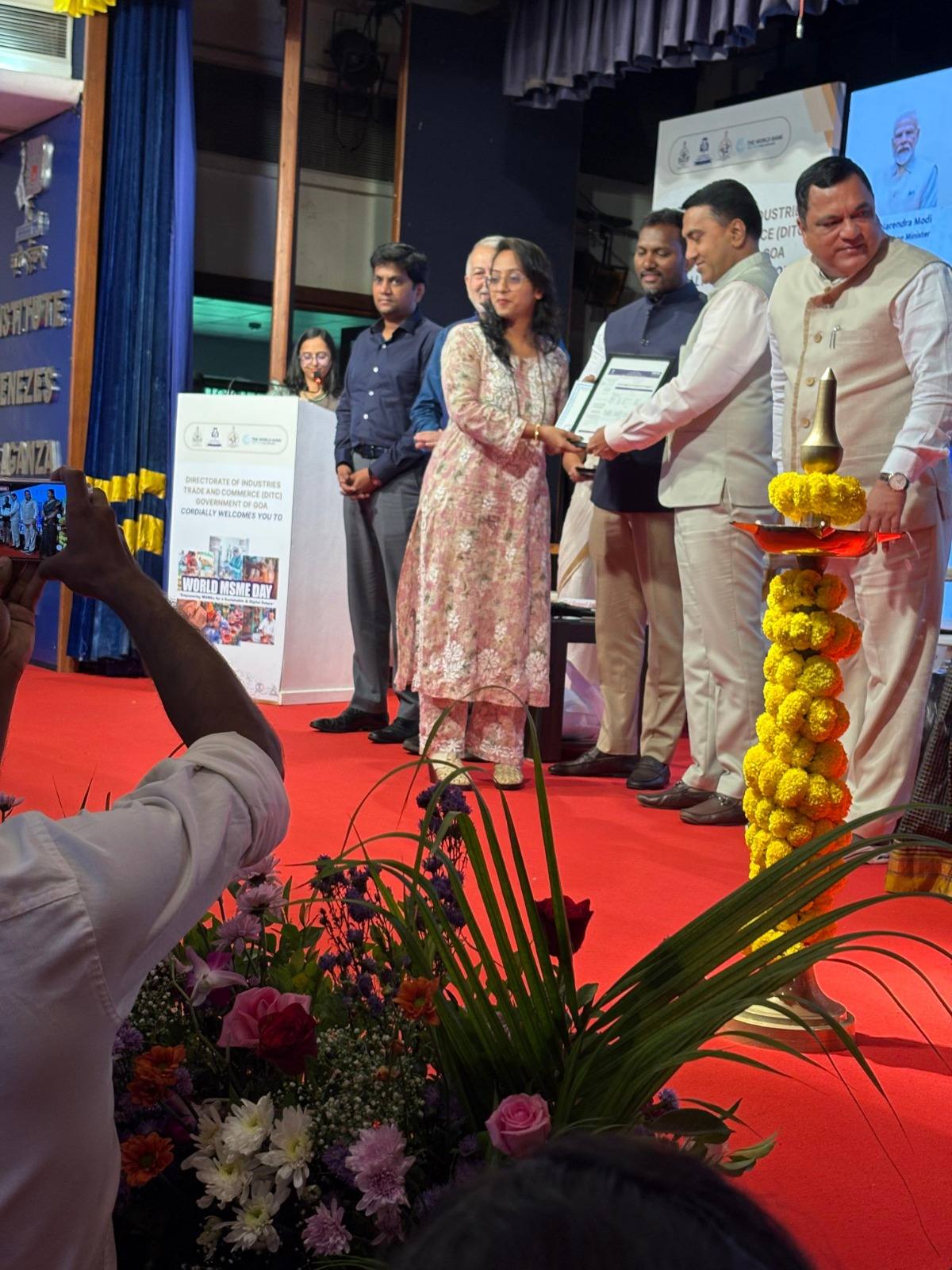Felicitation at a RAMP programme event, Goa