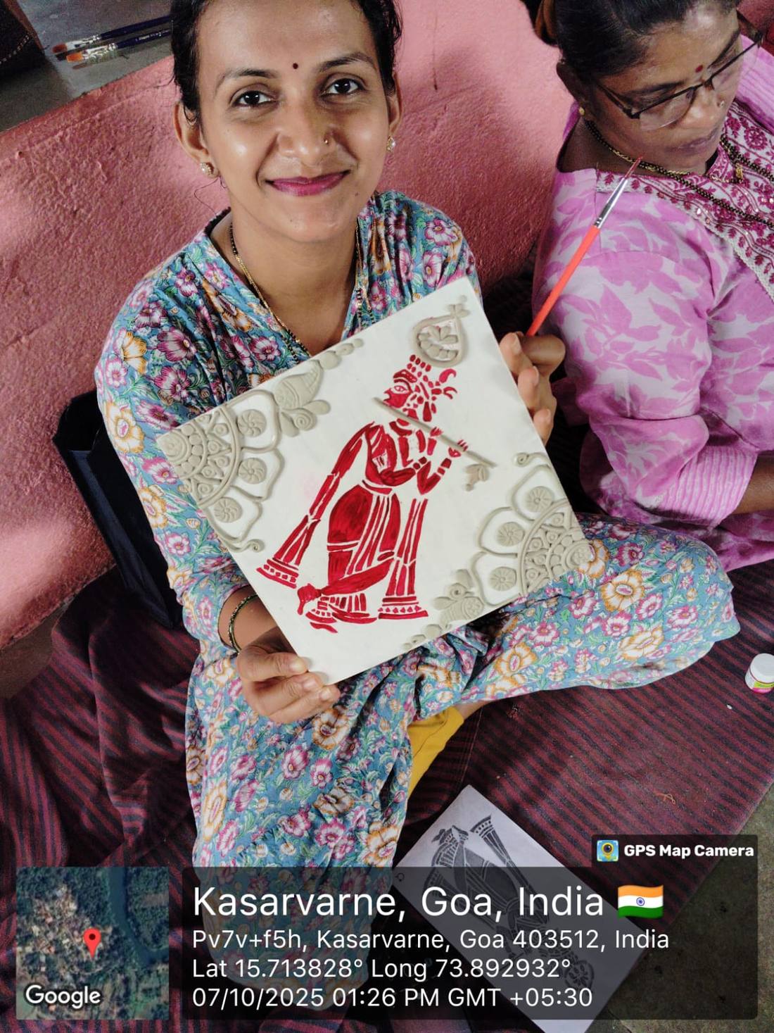 Goan tribal art — work produced by a programme participant, Kasarvarne, Goa