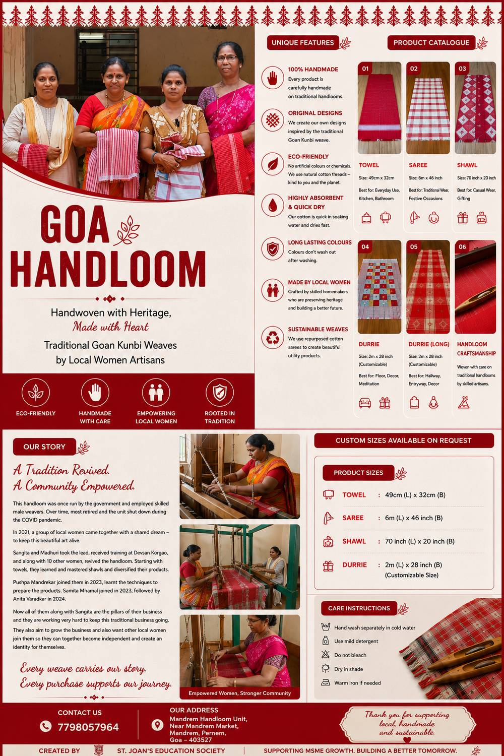 Product catalogue for Goa Handloom