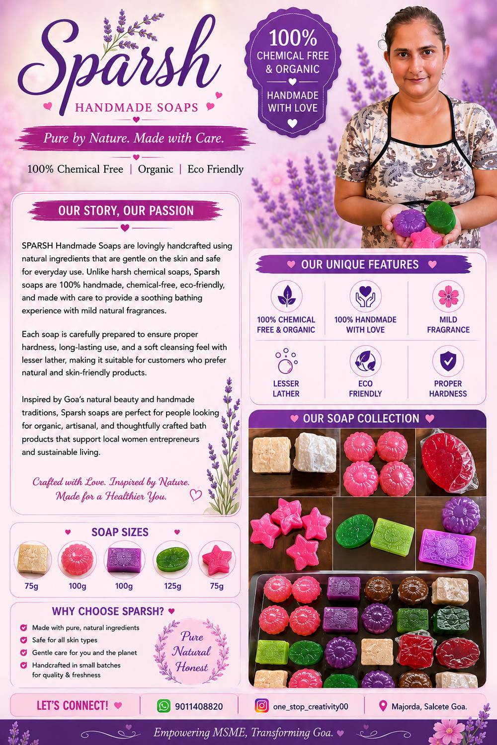 Product catalogue for Sparsh
